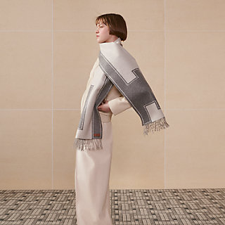 Casaque Clefs de H scarf - Grey | Hermès Mainland China